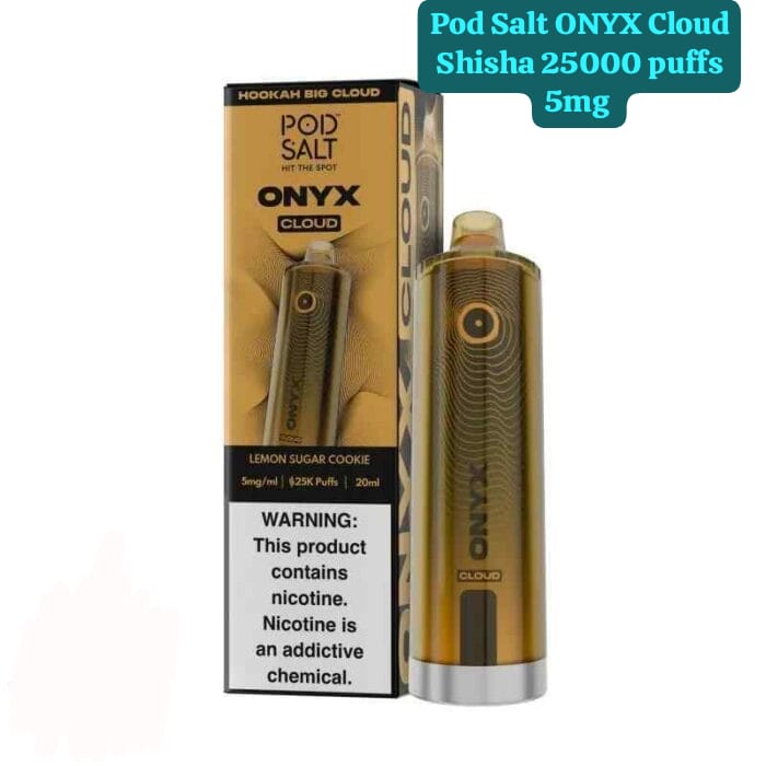 Pod Salt Onyx Cloud 25000 Puffs Disposable Vape Lemon Sugar Cookie Flavor