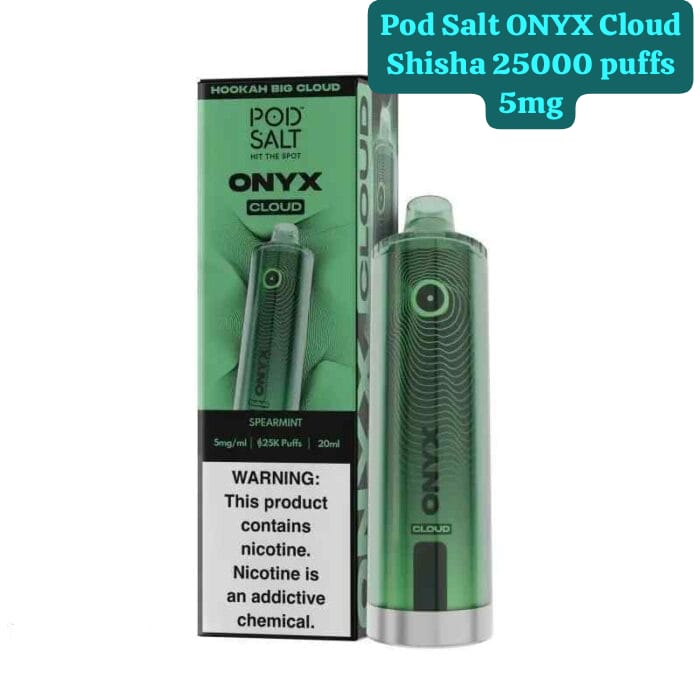 Pod Salt Onyx Cloud 25000 Puffs Disposable Vape Spearmint Flavor
