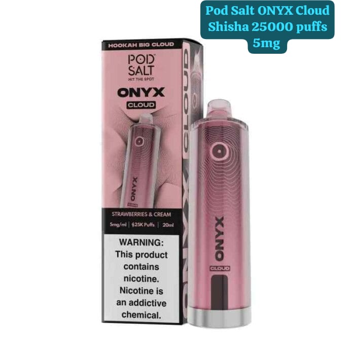 Pod Salt Onyx Cloud 25000 Puffs Disposable Vape Strawberries Cream Flavor