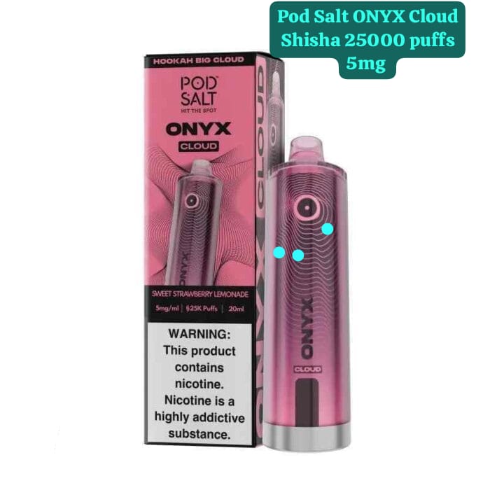 Pod Salt Onyx Cloud 25000 Puffs Disposable Vape Sweet Strawberry Lemonade Flavor