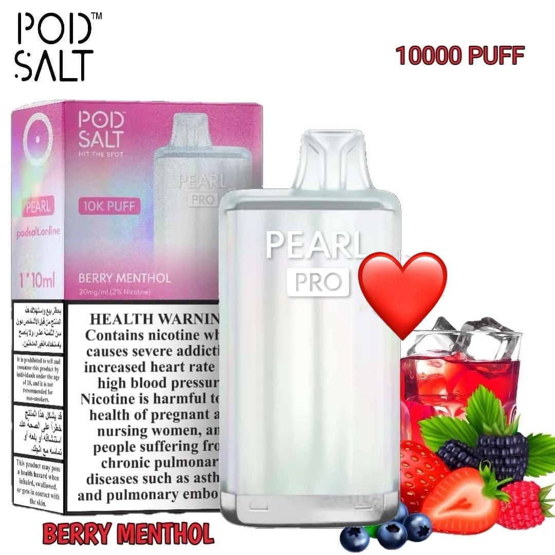Pod Salt Pearl Pro 10000 Puffs Disposable Vape device Berry Menthol flavor