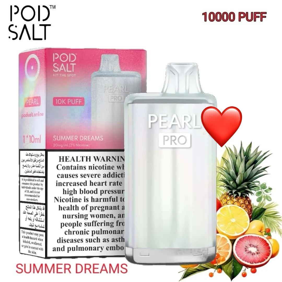 Pod Salt Pearl Pro 10000 Puffs Disposable Vape device Summer Dreams flavor