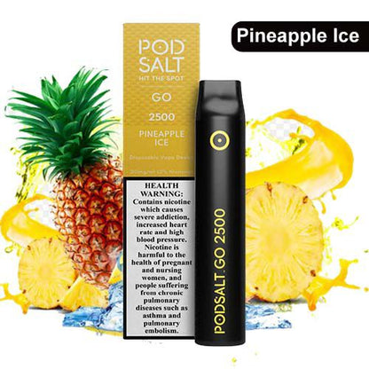 Pod Salt Go 2500 Puffs – Rechargeable Disposable Vape | 20mg Nic Salt, 7ml E-Liquid