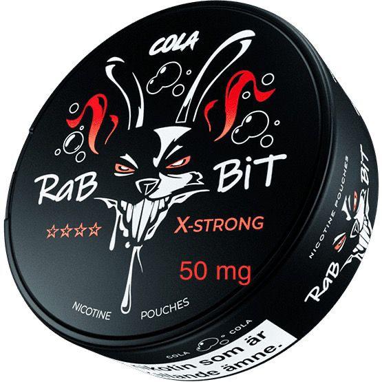 Rabbit Nicotine Pouches Cola flavor on a white background