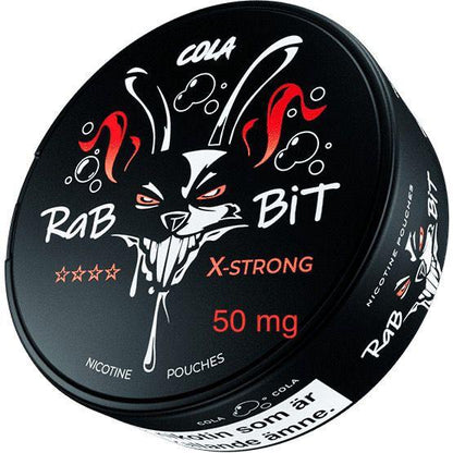 Rabbit Nicotine Pouches Cola flavor on a white background