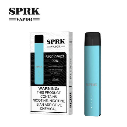 SPRK Vapor Basic Device | Myle V4 Compatible CYAN color device with box