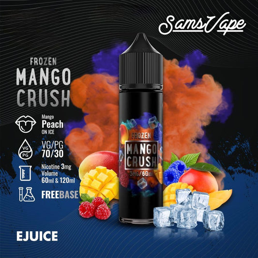 Sams Vape 60ml & 120ml E-Liquid 3mg Nicotine Frozen Mango Crush flavor bottle