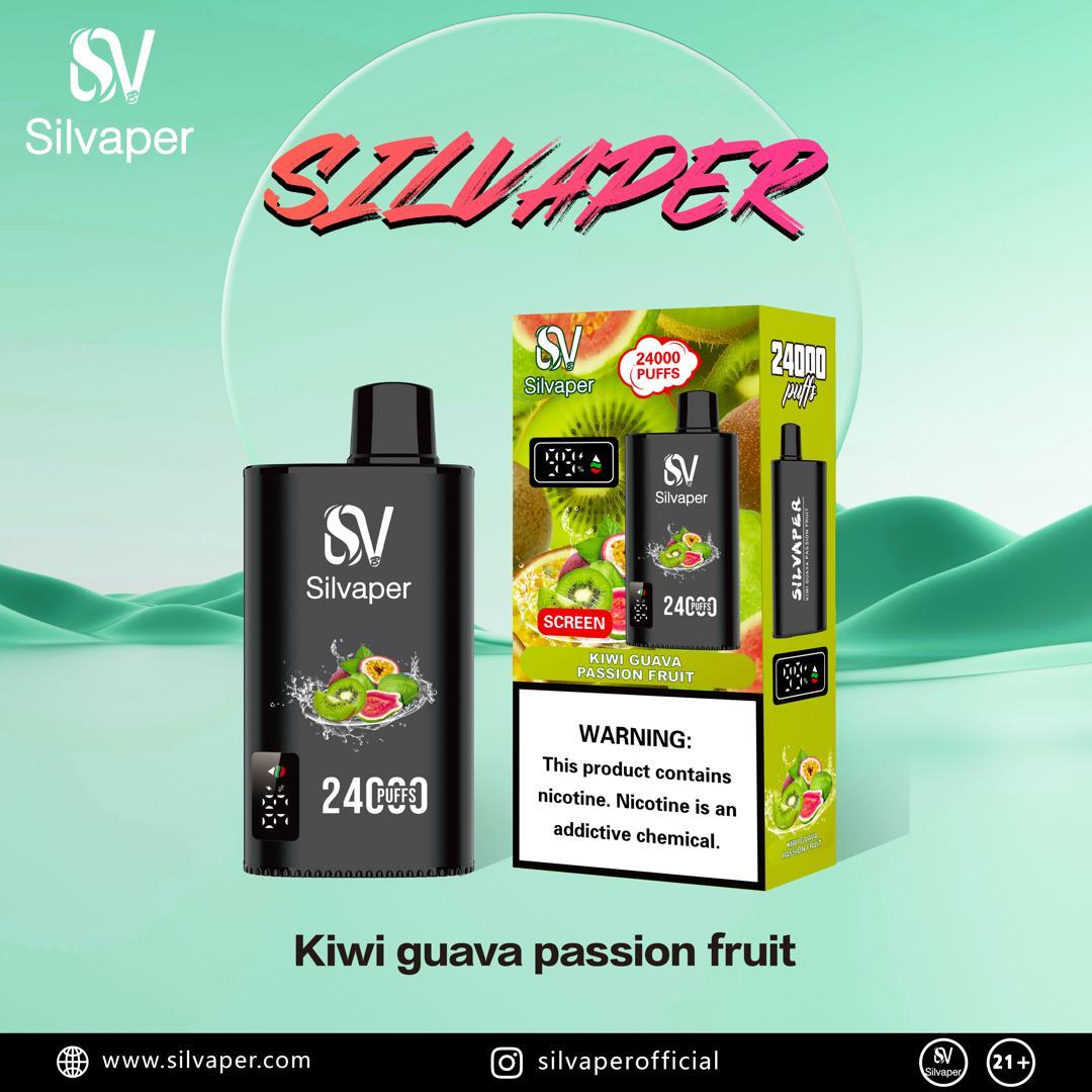 Silvaper 24000 Puffs Disposable Vape device with Kiwi Guava Passion Fruit Flavor