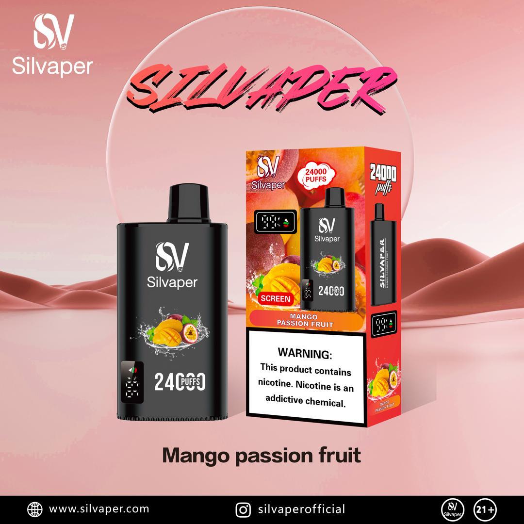 Silvaper 24000 Puffs Disposable Vape device with Mango Passion Fruit Flavor