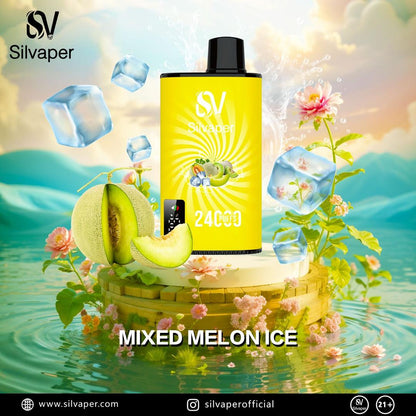 Silvaper 24000 Puffs Disposable Vape device with Mixed Melon Ice Flavor