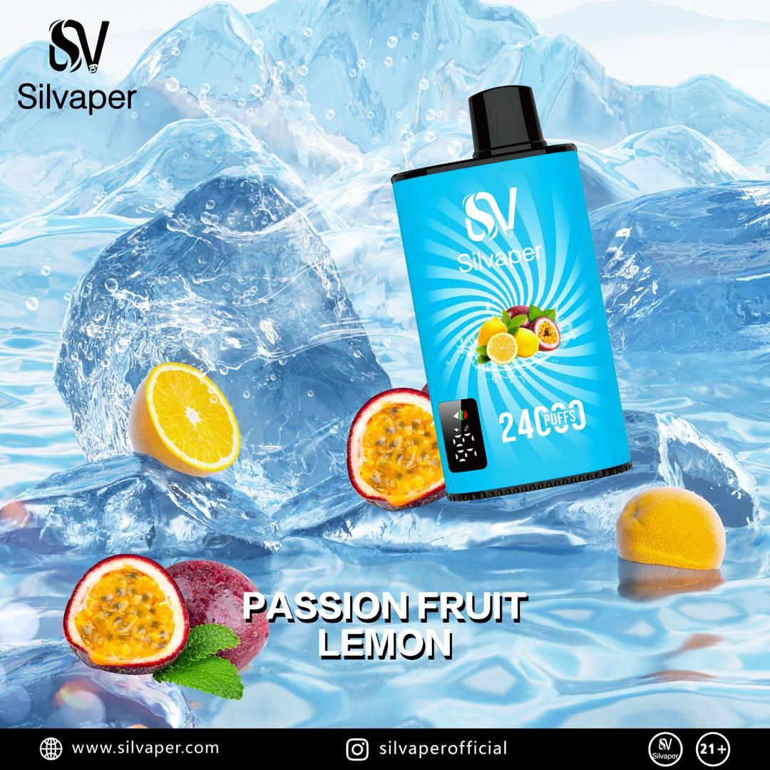 Silvaper 24000 Puffs Disposable Vape device with Passion Fruit Lemon Flavor