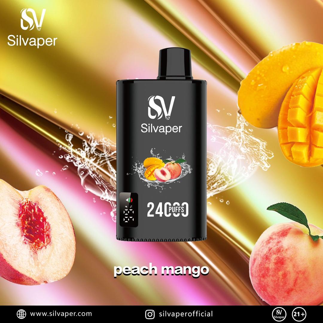 Silvaper 24000 Puffs Disposable Vape device with Peach Mango Flavor