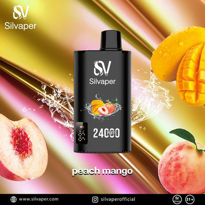 Silvaper 24000 Puffs Disposable Vape device with Peach Mango Flavor
