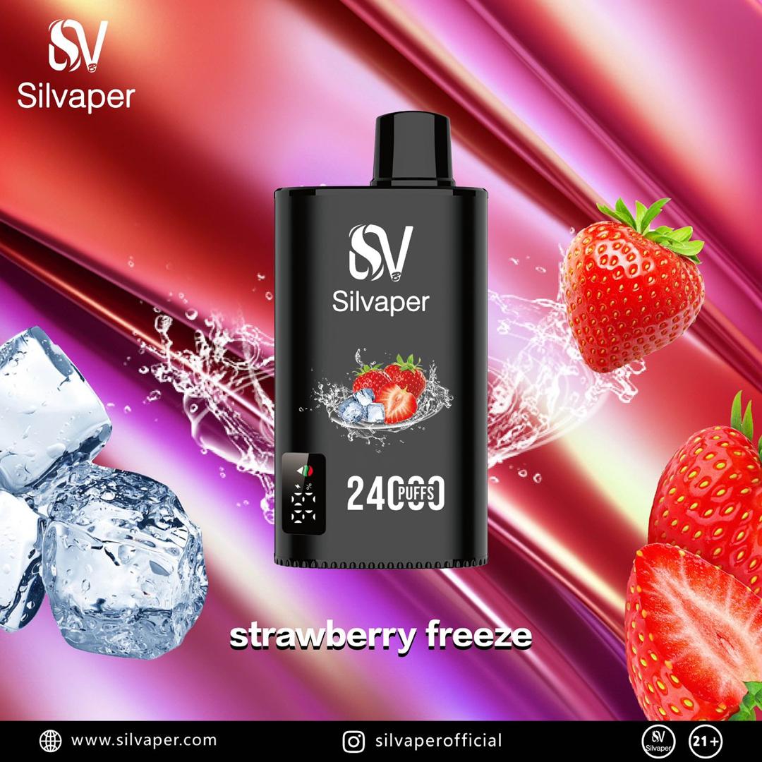 Silvaper 24000 Puffs Disposable Vape device with Strawberry Freeze Flavor