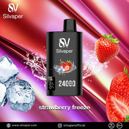 Silvaper 24000 Puffs Disposable Vape device with Strawberry Freeze Flavor