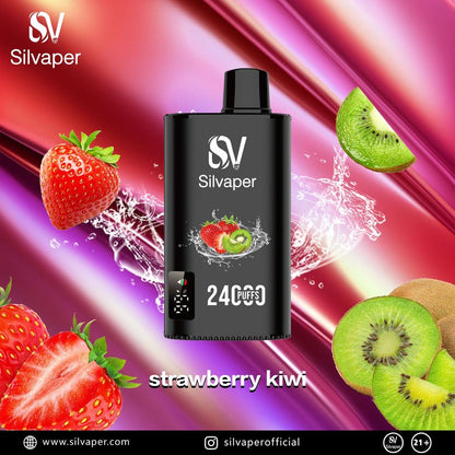 Silvaper 24000 Puffs Disposable Vape device with Strawberry Kiwi Flavor