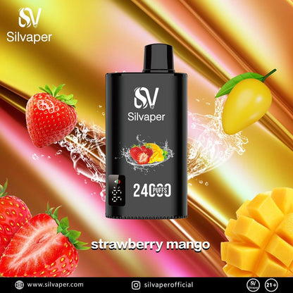 Silvaper 24000 Puffs Disposable Vape device with Strawberry Mango Flavor