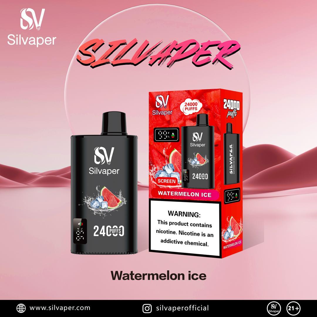 Silvaper 24000 Puffs Disposable Vape device with Watermelon Ice Flavor