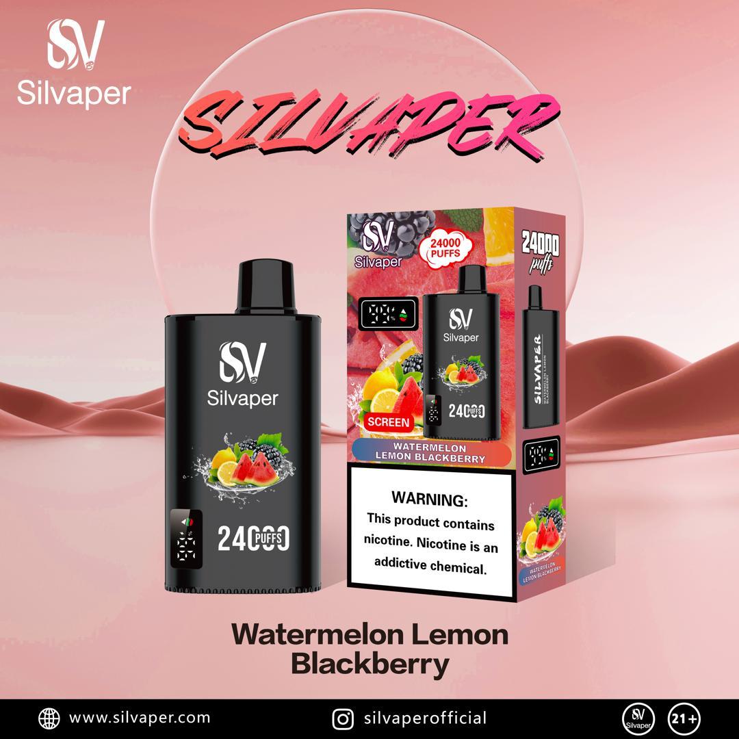 Silvaper 24000 Puffs Disposable Vape device with Watermelon Lemon Blackberry Flavor