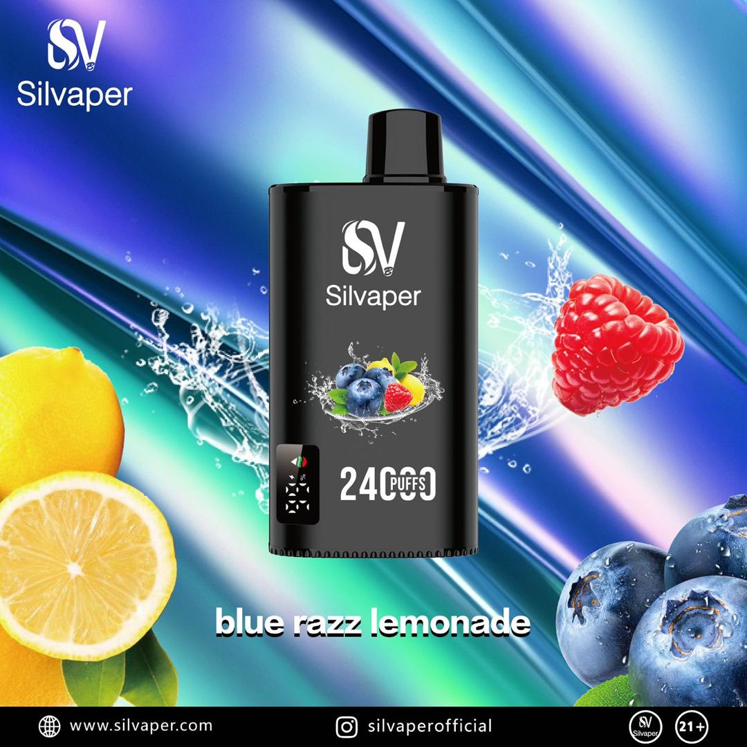 Silvaper 24000 Puffs Disposable Vape with Blue Razz Lemonade Flavor