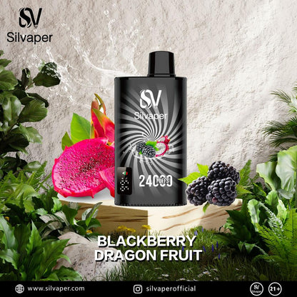 Silvaper 24000 Puffs Disposable Vape with Blueberry Dragon Fruit Flavor