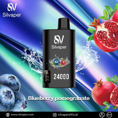 Silvaper 24000 Puffs Disposable Vape with Blueberry Pomegranate Flavor
