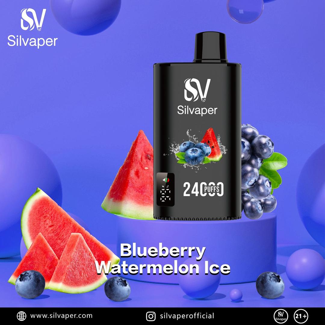 Silvaper 24000 Puffs Disposable Vape with Blueberry Watermelon Ice Flavor
