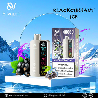 Silvaper 40000 Puffs Disposable Vape Black Currant Ice flavor device