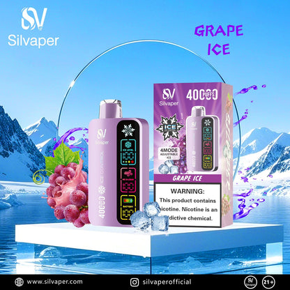 Silvaper 40000 Puffs Disposable Vape Grape Ice flavor device