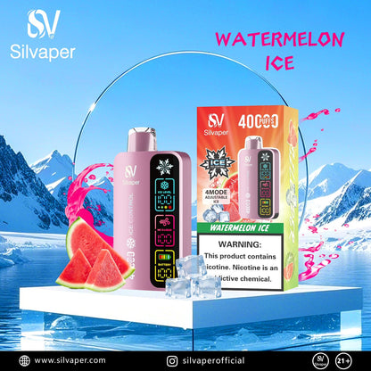 Silvaper 40000 Puffs Disposable Vape Watermelon Ice flavor device