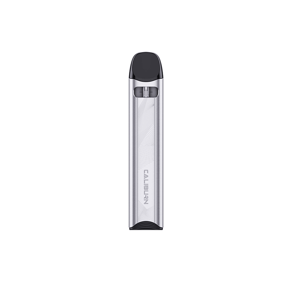 Uwell Caliburn A3S Pod System Moonlight Silver device flavor on a white background