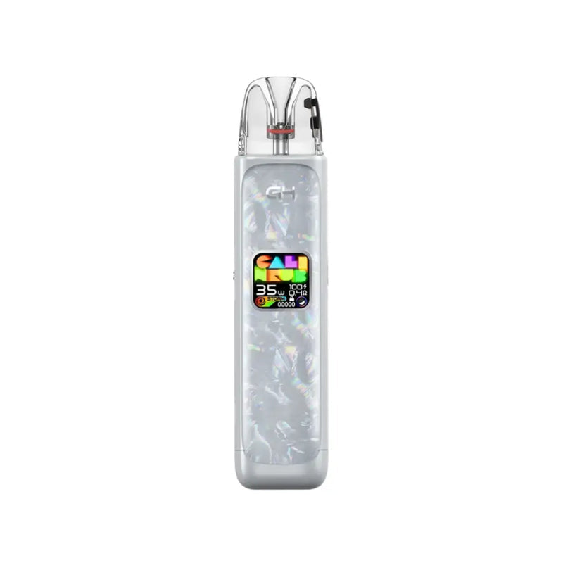 Uwell Caliburn G4 Pod System Karst Grey color device with a colorful display