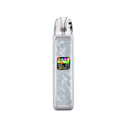 Uwell Caliburn G4 Pod System Karst Grey color device with a colorful display