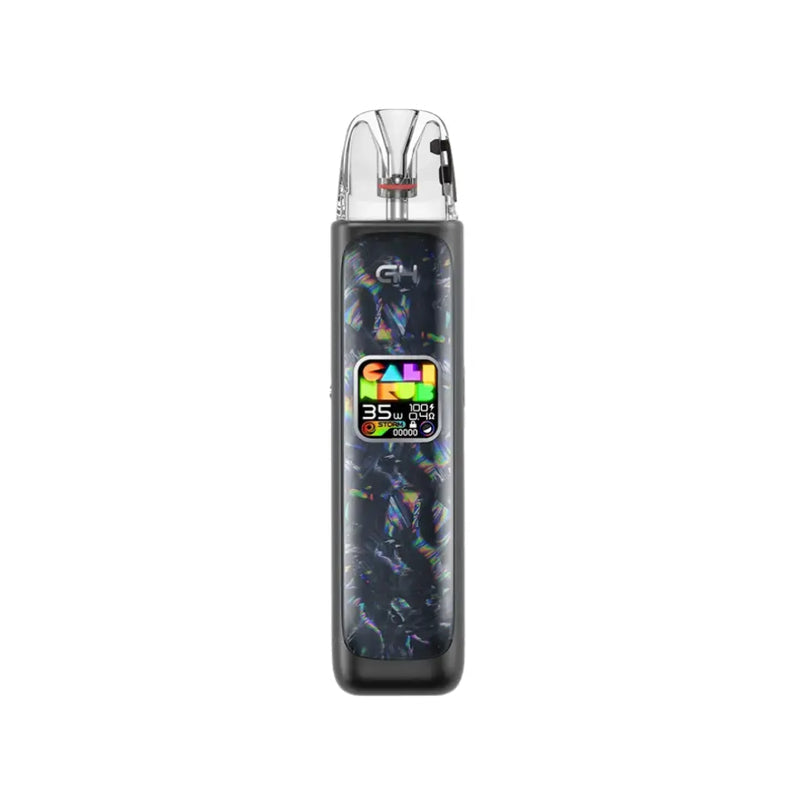 Uwell Caliburn G4 Pod System Polar Black color device with a colorful display