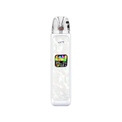 Uwell Caliburn G4 Pod System Seashel White color device with a colorful display