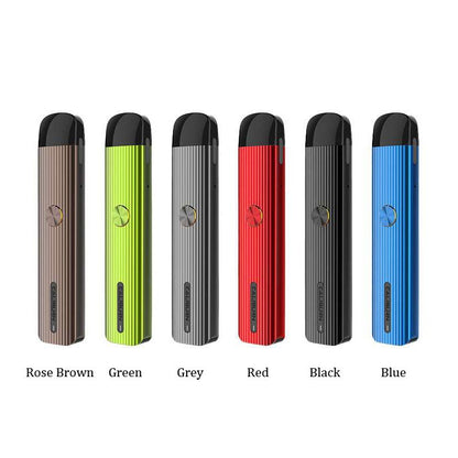 Uwell Caliburn G Pod System devices in various colors on a white background