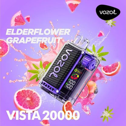VOZOL Vista 20000 Puffs Disposable Vape Elderflower Grapefruit Flavor