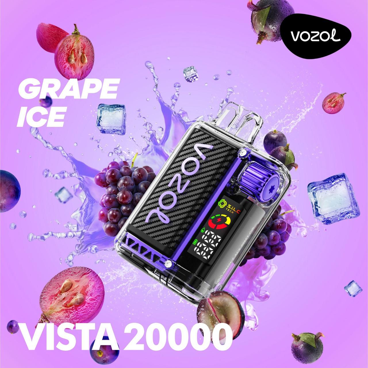 VOZOL Vista 20000 Puffs Disposable Vape Grape Ice Flavor