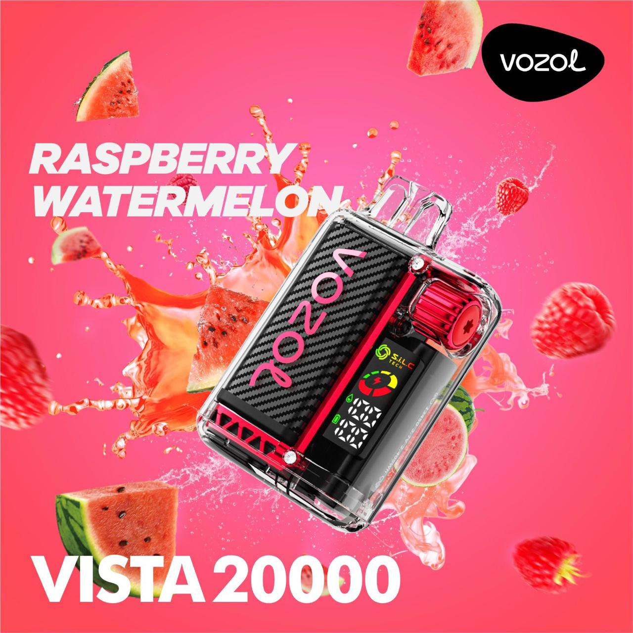 VOZOL Vista 20000 Puffs Disposable Vape Peach Raspberry Watermelon Flavor