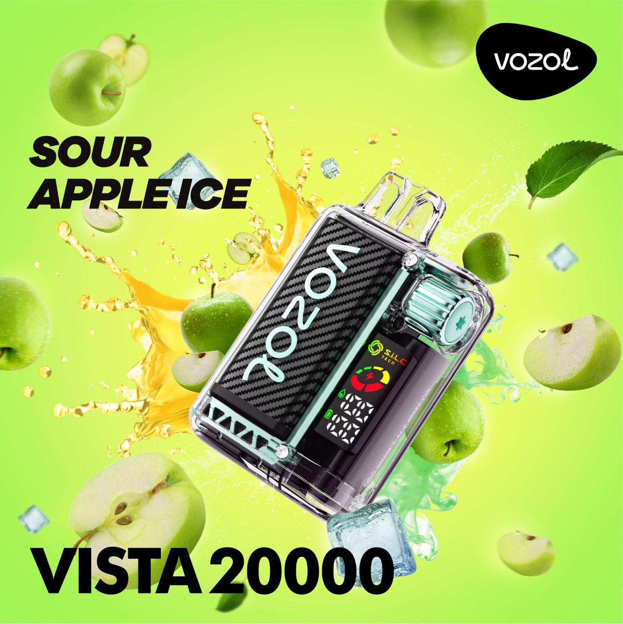 VOZOL Vista 20000 Puffs Disposable Vape Sour Apple Ice Flavor