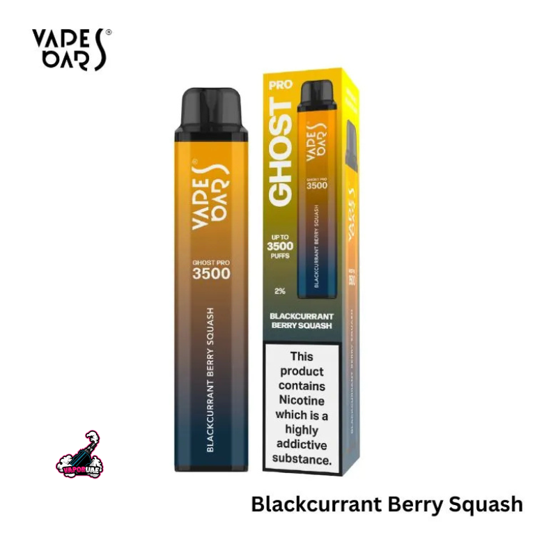 Vapes Bars Ghost Pro 3500 Puffs Disposable Vape 20mg Nicotine, Blackcurrant Berry Squash Flavors
