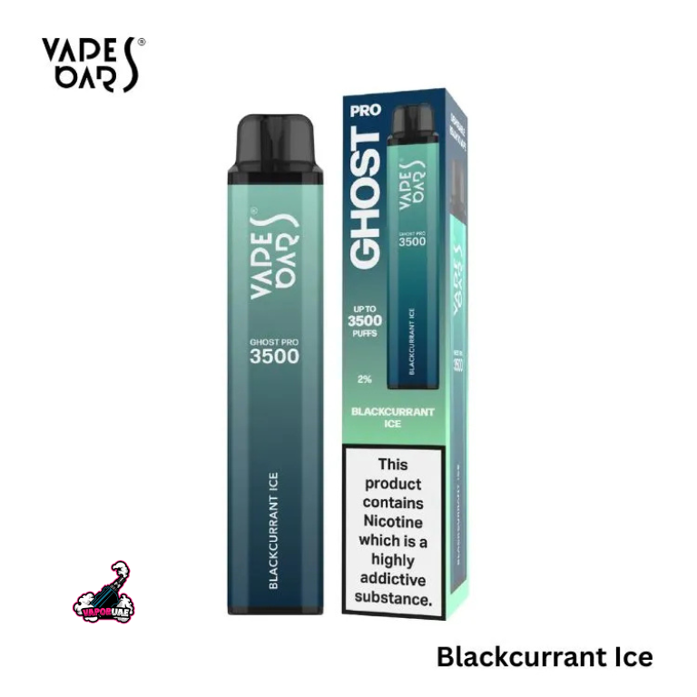 Vapes Bars Ghost Pro 3500 Puffs Disposable Vape 20mg Nicotine, Blackcurrant Ice Flavors