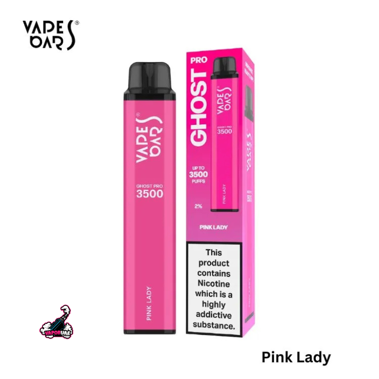 Vapes Bars Ghost Pro 3500 Puffs Disposable Vape 20mg Nicotine, Pink Lady Flavors