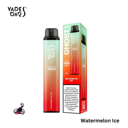 Vapes Bars Ghost Pro 3500 Puffs Disposable Vape 20mg Nicotine, Watermelon Ice Flavors
