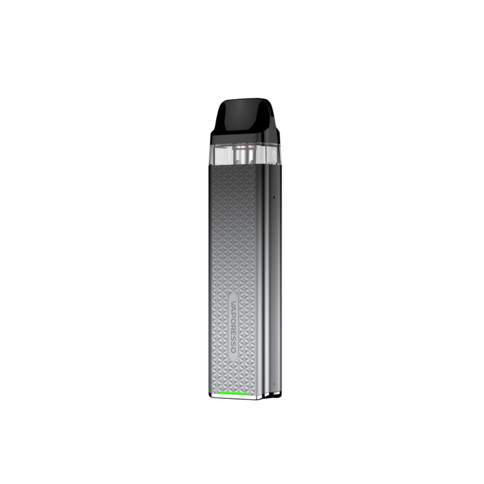 Vaporesso XROS 3 Mini Pod System Icy Silver color device on a white Background