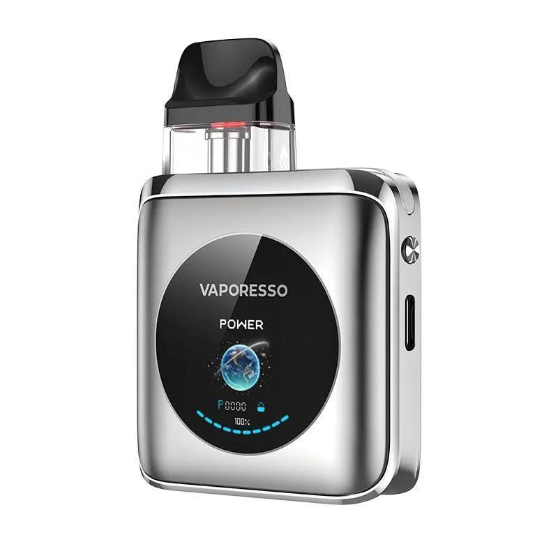 Vaporesso XROS 4 Nano Pod System Titanium Silver color device on a white background