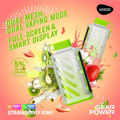 Vozol Gear Power 20000 Puffs Disposable Vape Strawberry Kiwi flavor device