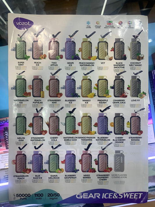 Vozol Gear Ice&Sweet 50mg/ml-50000 Puffs