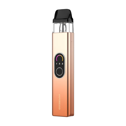 Vaporesso XROS 4 Pod System Kit Champagne Gold color device on a white background