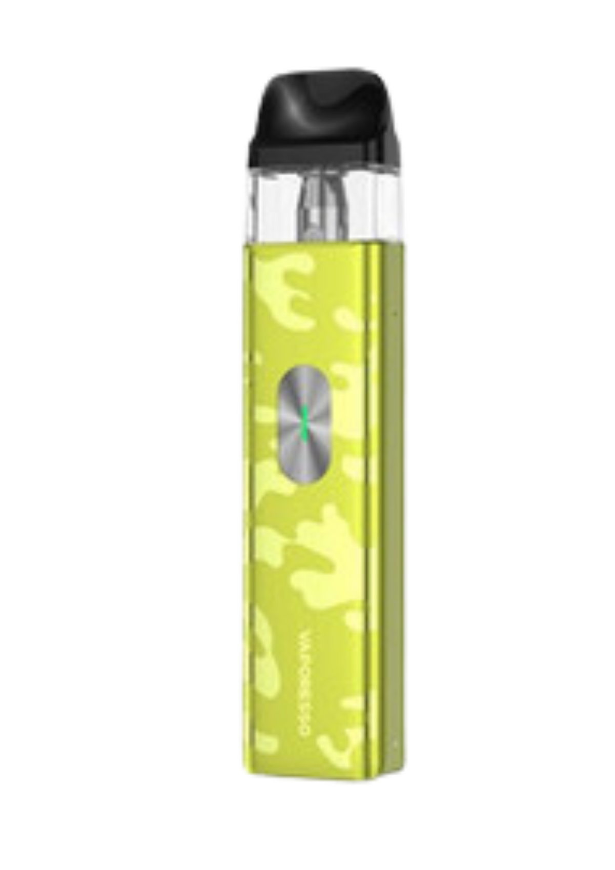 Vaporesso XROS 4 Mini Pod System Camo Yellow device on a white background
